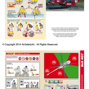 Beechcraft King Air 350 Safety Briefing Card - Air Safety Art International